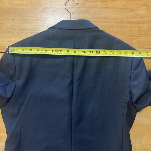 Jos. A. Bank Travelers Collection Tailored Fit Wool Blue Gray Blazer Jacket 38S - Picture 9 of 15